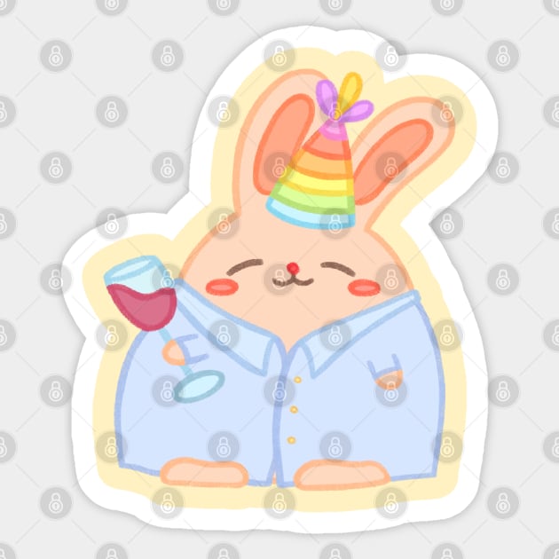 Chubbit Wine Party Logo Sticker by Chubbit